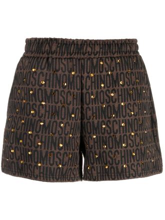 Moschino Shorts con stampa - Marrone