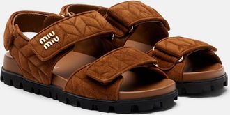 Miu Miu Quilted suede sandals
