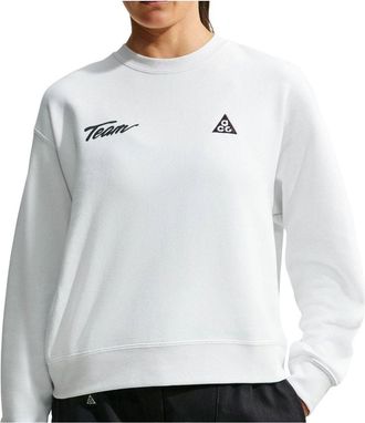 Nike (WMNS) Nike x ACG Tuff Fleece Sweatshirt Summit White Black IU8168-121