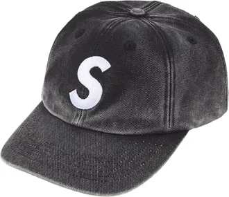 SUPREME SS26 Pigment Coated S Logo 6-Panel Black SUP-SS26-1019-BLK