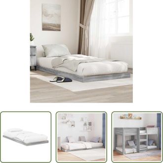 vidaXL Letto a castello - Struttura letto a terra Sonoma 75 x 190 cm Legno multistrato