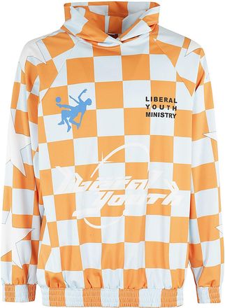 Liberal Youth Ministry Orange Light Blue Football Hoodie