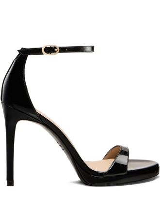 Stuart Weitzman Sandali con plateau e cinturino alla caviglia - Nero