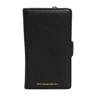 Dolce & Gabbana Funda de Piel de Ternera para Tel&eacute;fono - Accessories - Mujer - Negro - ONE SIZE