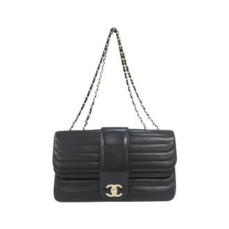 Chanel Pre-owned Vintage Schoudertas - Dames - Pre-owned - Zwart - Maat: ONE Size Leer