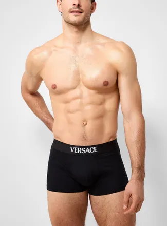 Versace Mens 3 onyx logo waist trunk
