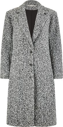 Yumi Grey Boucle Long Line Coat 14 Grey