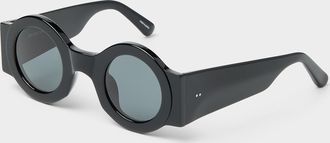 Dries Van Noten Geometric round sunglasses