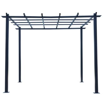 OUTSUNNY Grape Trellis Pergola | TJ Hughes Black