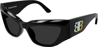Balenciaga Cat Eye Zonnebril - Dames - Zonnebrillen - Zwart - 60 MM - Nylon - Accessoires