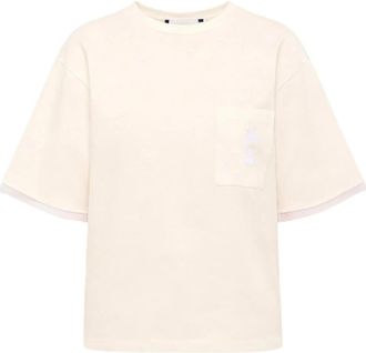 Marc Ellis Oversized T-shirt - Dames - T-shirts - Beige - 2XL - Katoen - Tops