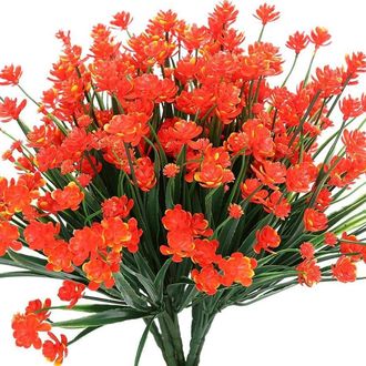 OEM Ramo De Flores Artificiales - 6 Unidades - Tallo Flexible De 40 Cm - P&eacute;talos Resistentes A Los Rayos Uv - Para Decoraci&oacute;n Interior Y Exterior