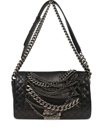 Chanel 2013-2014 Boy Chanel quilted chain schoudertas - Zwart