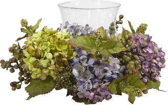 Nearly Natural Mixed Hydrangea Candelabrum Silk Arrangement