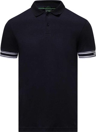 HUGO BOSS Heren Polo Gestreept Slim met manchet (Donkerblauw)