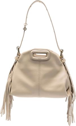 Maje Borsa a spalla Miss M mini con frange - Toni neutri