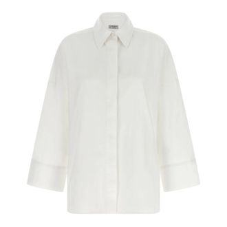 Alberto Biani Three-Quarter Sleeve Shirt - female - Alberto Biani - Shirts - White - XS - Blouses & Shirts