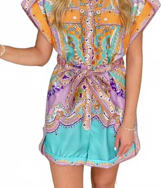 Beulah Positano Romper In Multicolor
