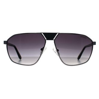 Guess Aviator Heren Glimmend Gunmetal Rook GU00086