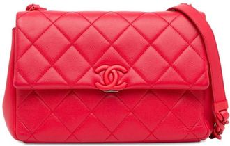 Chanel 2021 Medium Caviar My Everything Flap crossbody bag - women - Caviar Leather - One Size - Pink