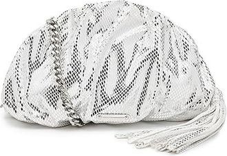 Rebecca Minkoff Ruched Clutch Small Womens Handbags Silver, Faux Leather