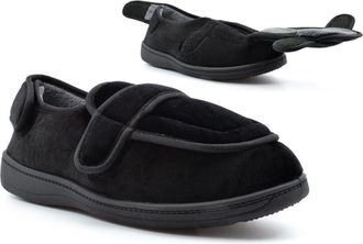 Generic Mens Wide Slippers Mens Wide Fit Slippers Size 6 Boys Slipper Size 14 Comfort Slipper Extra Large Sizes Touch Fastening Memory Foam Comfort Extra Larg