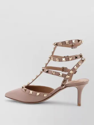 Valentino rockstud ankle strap pointed toe sandals