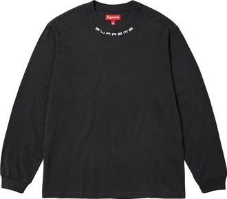 SUPREME Collar Logo L/S Top Black SUP-FW23-236