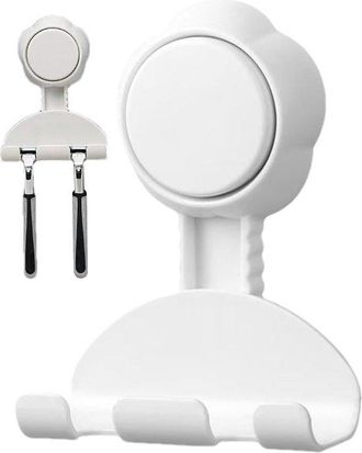 No Brand Soporte Para Maquinilla De Afeitar De Ba&ntilde;o, Juego De 2, Gancho Con Ventosa Para Paredes De Ducha, Gancho Extra&iacute;ble Para Puerta, Para Toallas Y Esponja