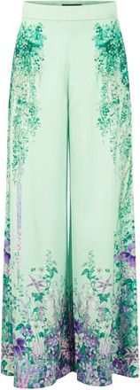 Marc Cain Willmar Marlene Broek - Dames - Wijde Broeken - Groen - 3XL - Polyester - Broeken