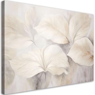 Artgeist Artgeist - Quadro Su Tela, Foglie Di Piante Beige Natura 3d Boho - 60x40
