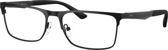 Emporio Armani 0ea1183 Matte Black Rectangular Eyeglasses with Adjustable Nose Pads
