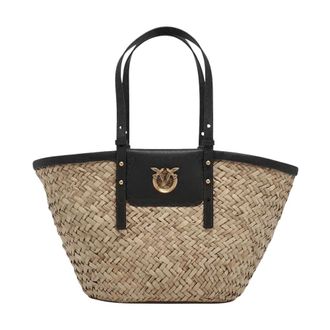 Pinko Pinko, Dames, Tassen, Beige, Maat: ONE Size Leer