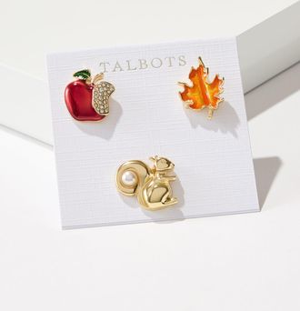 Talbots Fall Feels Pin Set - Gold - 001 Talbots