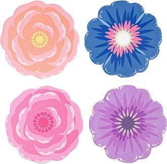 10 Strawberry Street Set Of 4 Flower Coasters