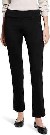 Nic+Zoe Petite 29.5 Copley Straight Drapey Ponte Pants Womens Clothing Black Onyx : SM 27.5, Polyester/Rayon/Spandex