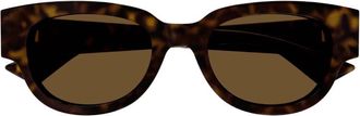 Bottega Veneta Brown Square Ladies Sunglasses BV1278SA 002 52