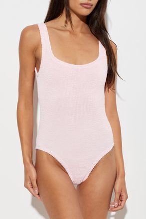 Hunza G One-piece Swimsuit Square Neck, Womens, Pink
