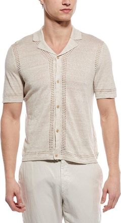 Onia Linen Knit Camp Shirt