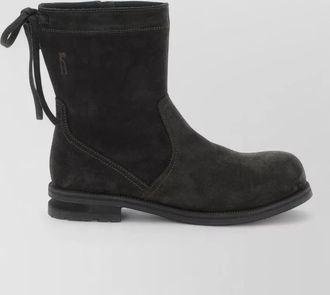 Kiko Kostadinov farkas ankle boots round toe suede