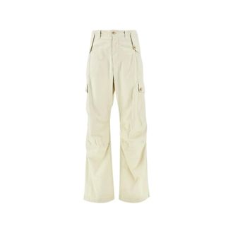 Dolce & Gabbana Wide Trousers, male, White, Size: XL Pergamena Medio 2 Pants