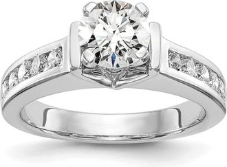 Diamond2Deal 14K White Gold 1/2 Ct Lab Grown Diamond Engagement Ring