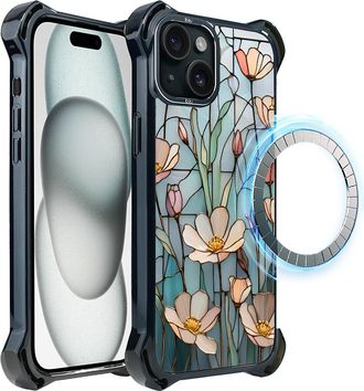OEM Funda Ibizu Dropguard Ultra Para Iphone 15 Plus Con Magsafe, Colores De Cristal, Wildflower Whisper