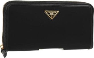 Prada Pre-owned Vintage Portemonnee - Dames - Vintage Accessoires - Zwart - ONE Size - Leer - Vintage