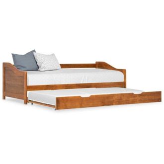 vidaXL Dormeuse Estraibile senza Materasso Marrone Ambrato 90x200 cm - Vidaxl