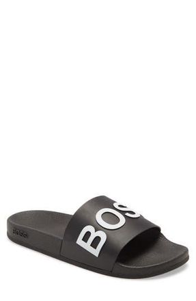 BOSS Bay Slide Sandal in Blk at Nordstrom Rack, Size 13Us / 12Uk