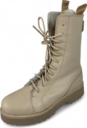 Patrizia Bonfanti Scorpio Mont Lammwoll Boots - Dames - Winterlaarzen - Beige - 40 EU - Wol - Schoenen