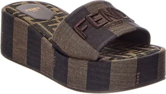 Fendi Fendi Sunshine Canvas Platform Sandal
