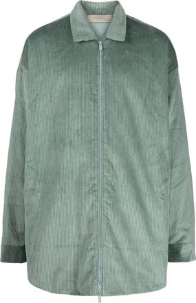 Fear of God corduroy zip-up shirt jacket - men - Cotton - S - Green