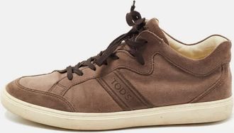 Tod's Tods Brown Suede Low Top Sneakers